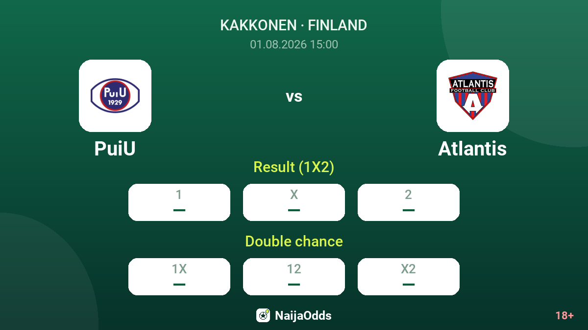 PuiU vs Atlantis — odds