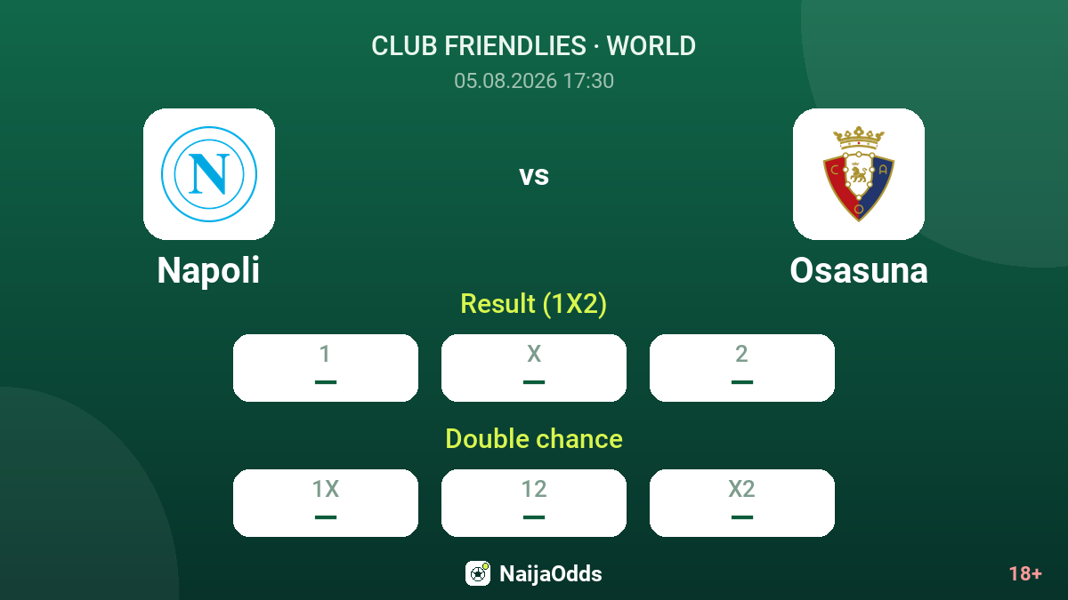 Napoli vs Osasuna — odds