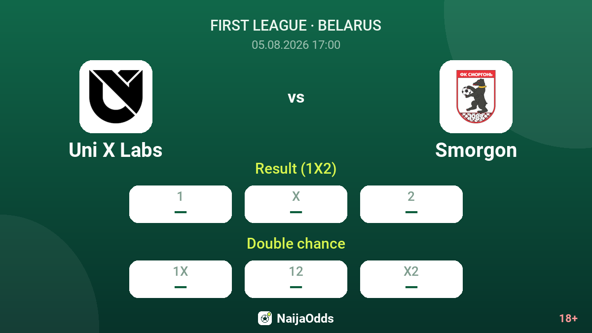 Uni X Labs vs Smorgon — odds